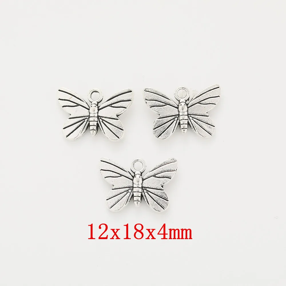 35 шт. (бабочка) винтажный металлический кулон из цинкового сплава DIY Ювелирные