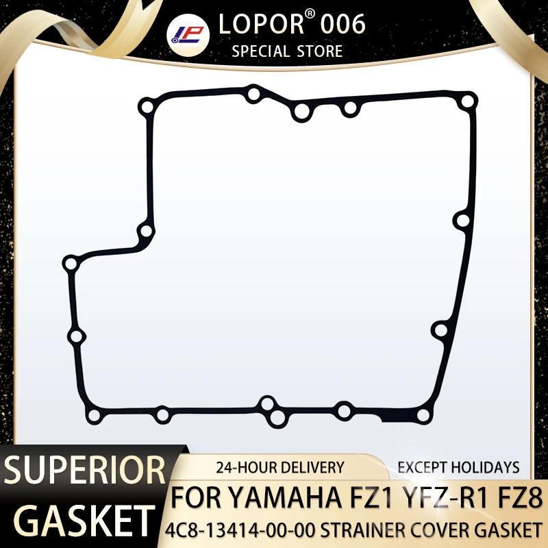 LOPOR Motorcycle Engine Crankcase Oil Pan Cover Gasket Seal For YAMAHA FZ1 07-15 YZF R1 07-08 FZ8 11-13 4C8-13414-00-00 FZ 1 8