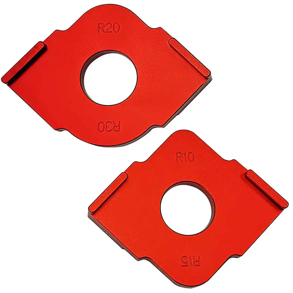 

2pcs Rounded Corner Aluminum Alloy Woodworking Semi Fillet Quick Locator Semi-Round Corner Positioner for Trimming Engraving