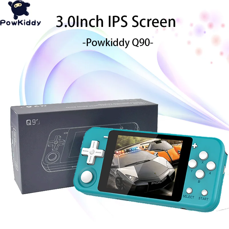 

POWKIDDY Q90 Hot Sales Multi-Languages Handheld Game Console 3.0Inch IPS Screen Dual Open System Retro Gaming Players Kids Gifts