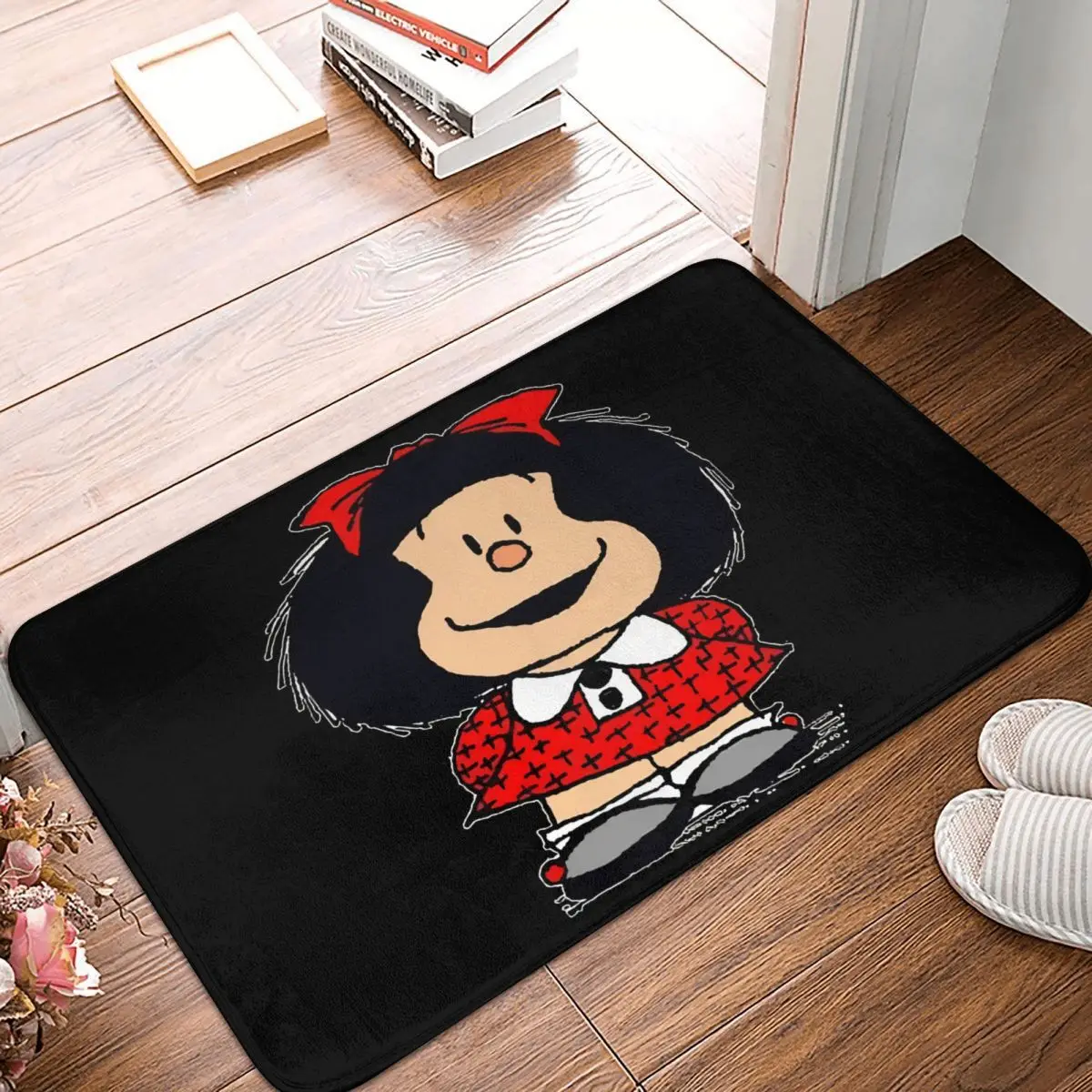 

Mafalda Miguelito Comic Bathroom Non-Slip Carpet Quino Bedroom Mat Entrance Door Doormat Home Decor Rug