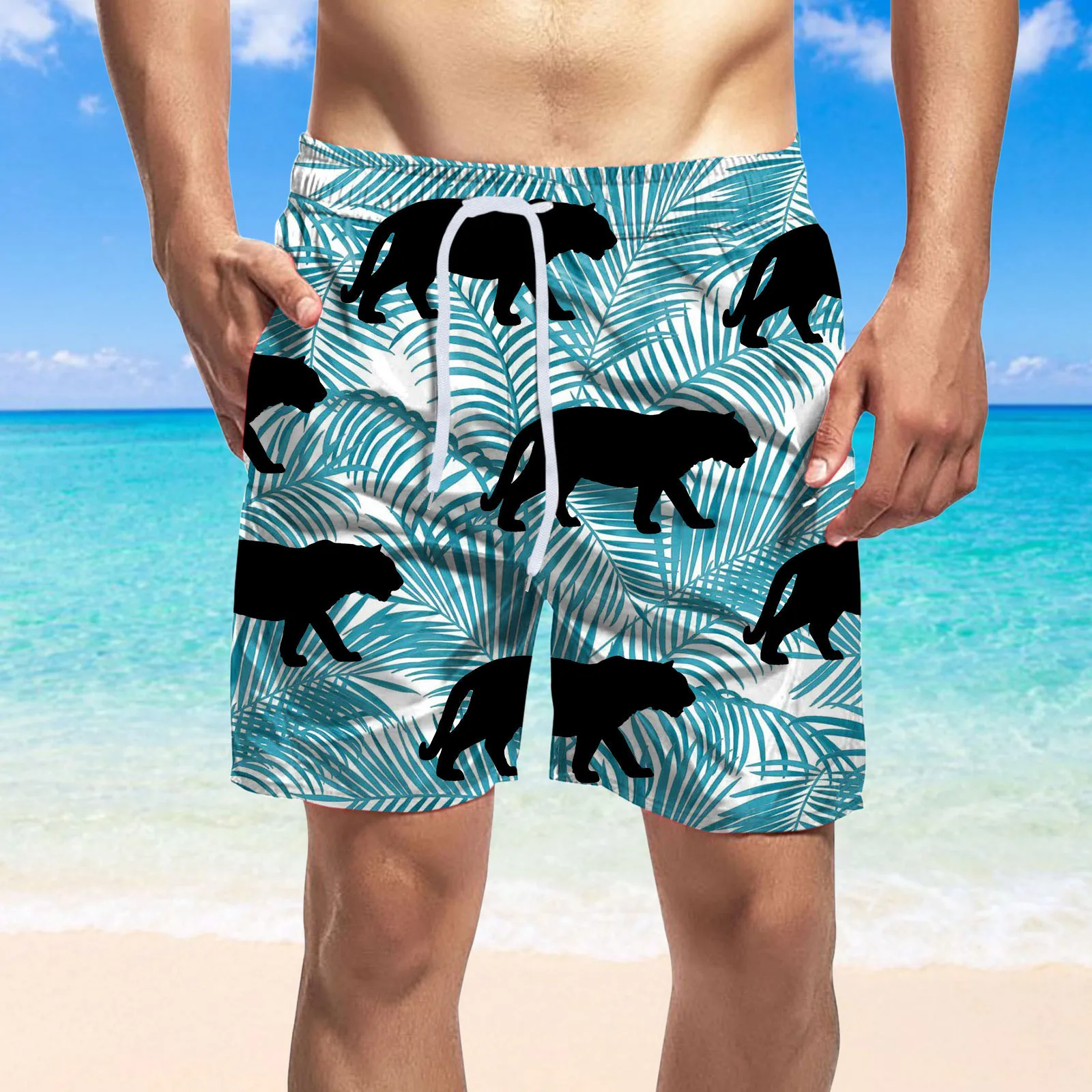 

Fashion Men Board Shorts Printed Beach Trunks Muliti Styles Boardshort Loose Drawstring Casual Shorts 2022 Hot Sale Beach Shorts