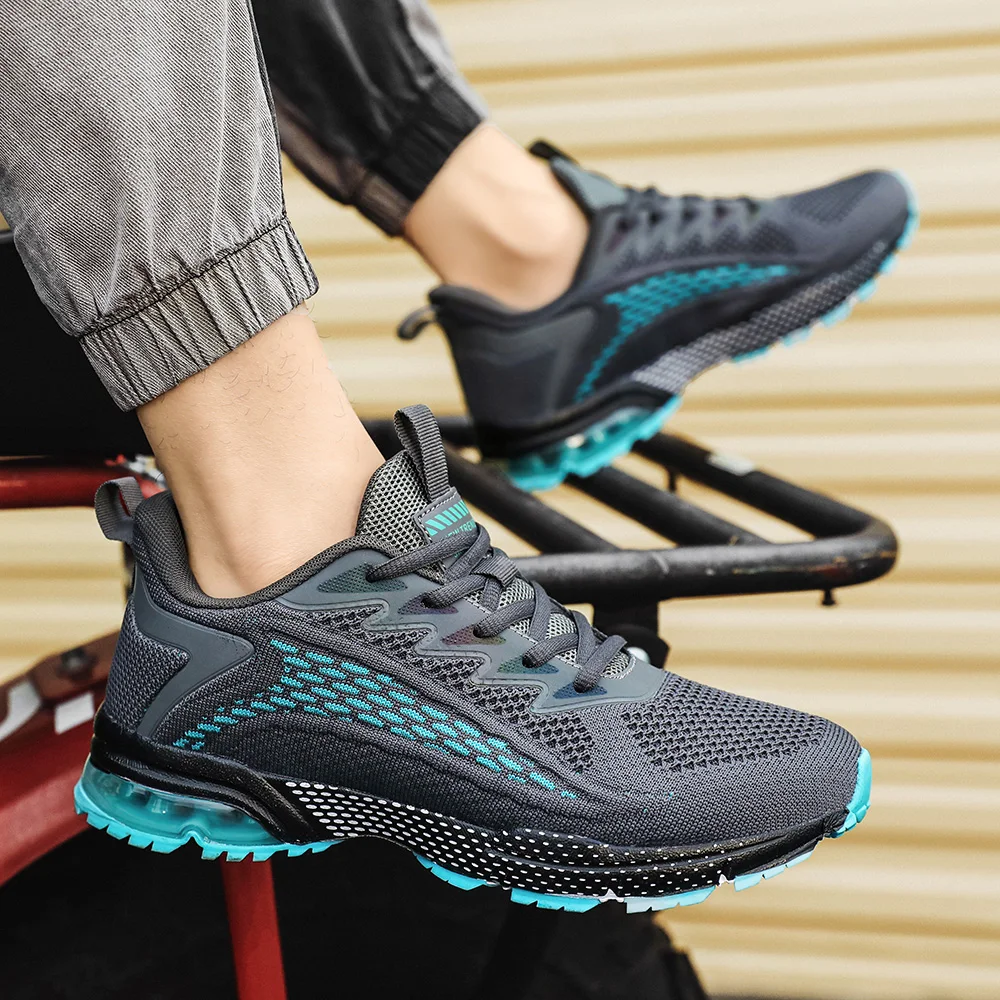 Mens Sneakers Air Cushioning Running Shoes Athletic Training Sports Shoes Breathable Running Jogging Sneakers Sports Shoes Male