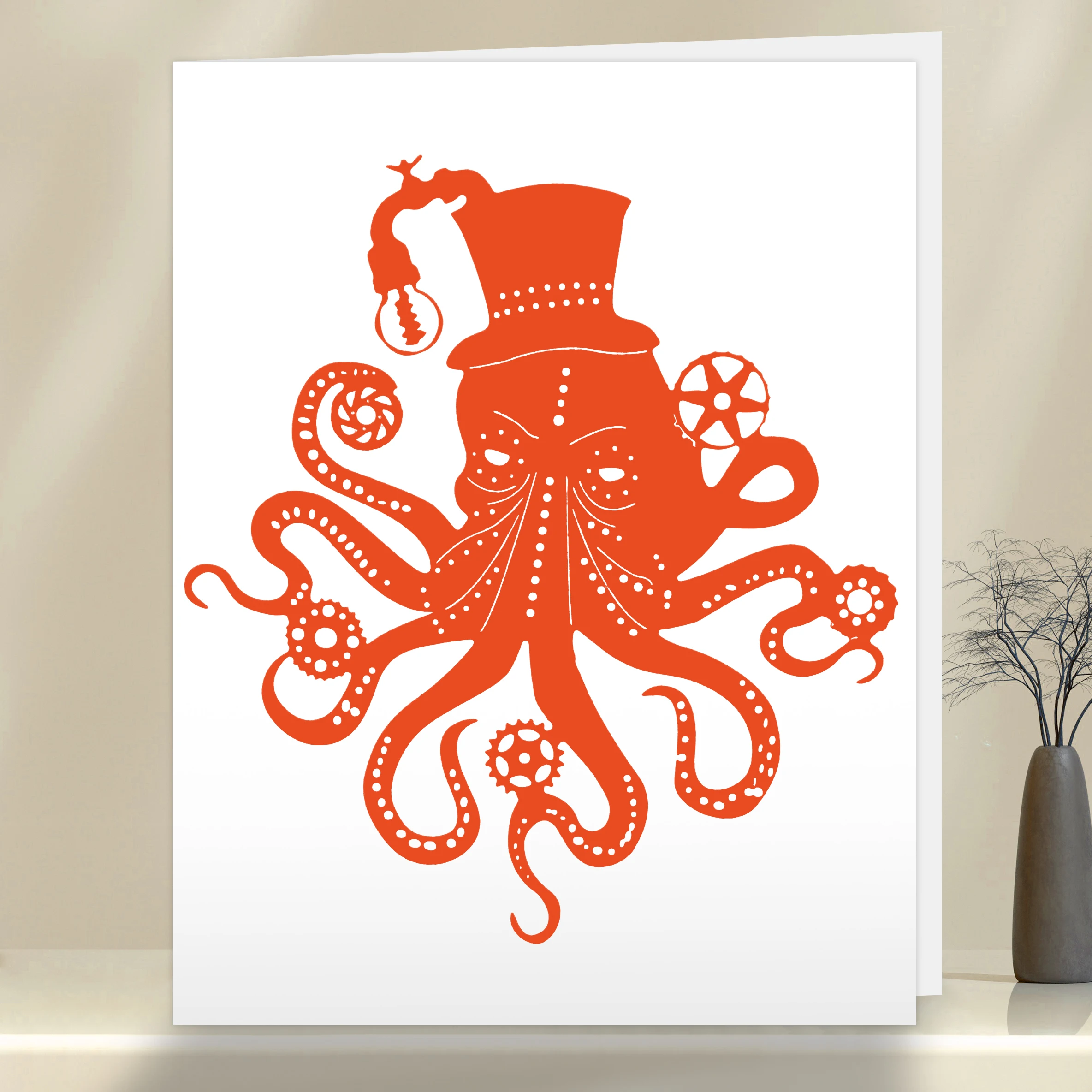 Механический металлический трафарет Steampunk Gear в виде осьминога режущие штампы