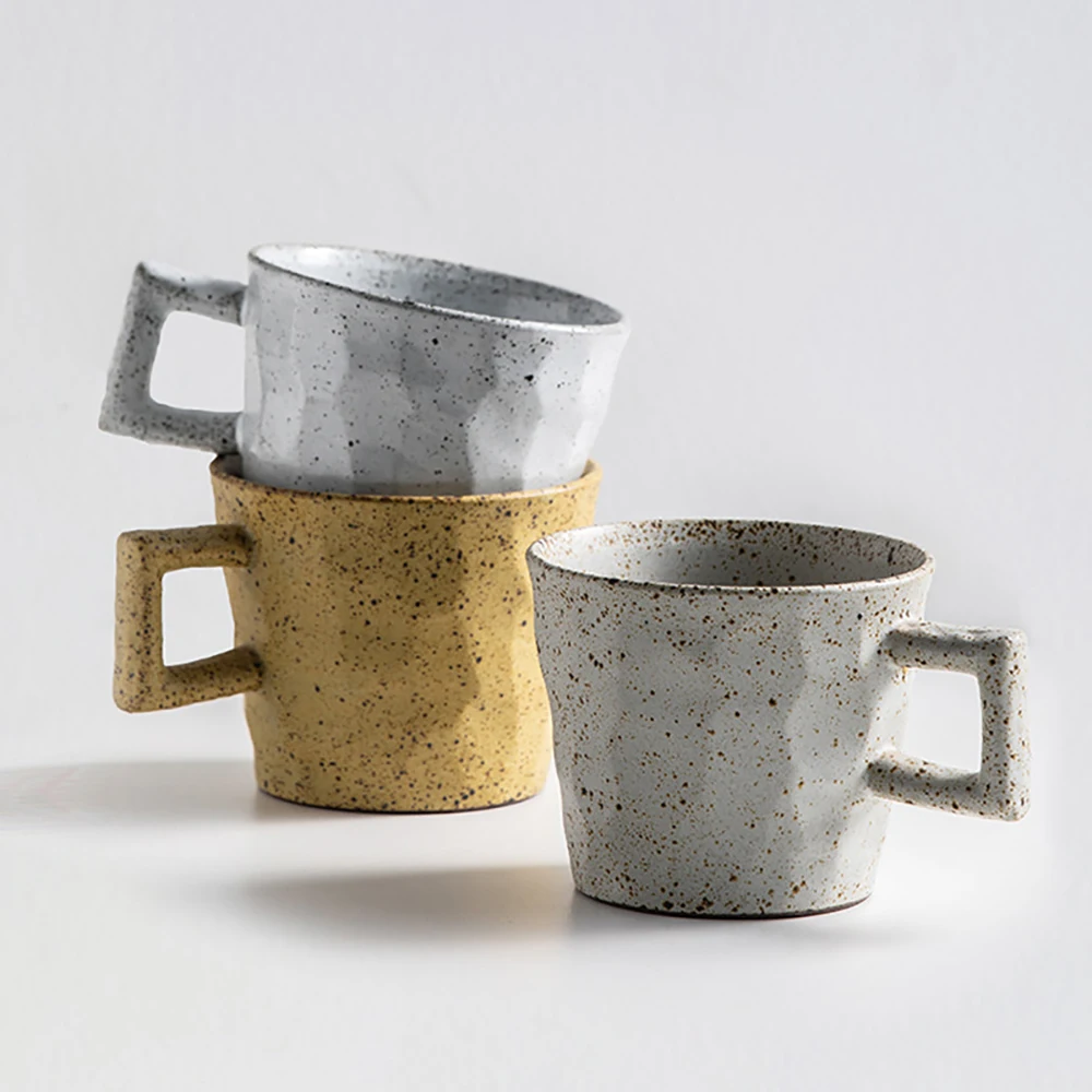 

Винтажная кофейная кружка, уникальные китайские керамические чашки в ретро-стиле, 300 мл, чашка для завтрака с заменой печи глины, Новый класс...