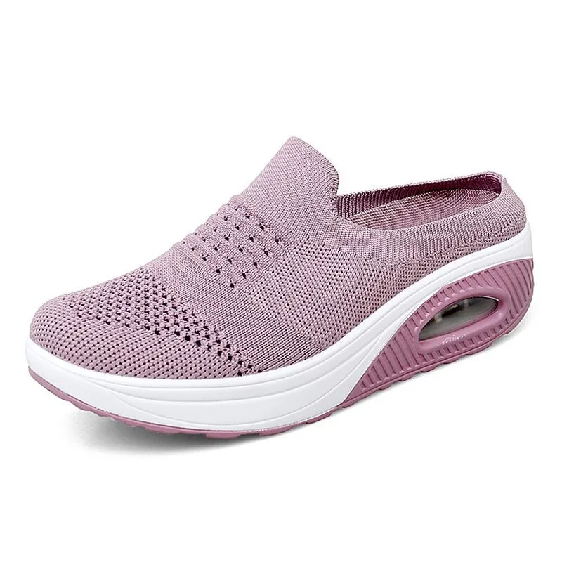 

Женские кроссовки на танкетке, Повседневные Дышащие слипоны на танкетке, уличные лоферы, новинка 2022