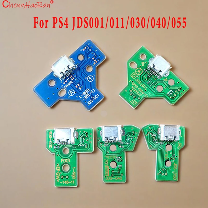 Фото 1 комплект для контроллера PS4, плата зарядки Micro USB, разъем для док-станции, 12 контактов, 14 контактов, JDS 001 011 030 040 055, соединительный кабель №2