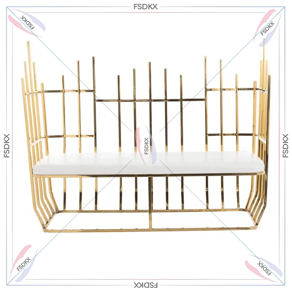 Роскошный двойной диван для любовных событий из нержавеющей стали