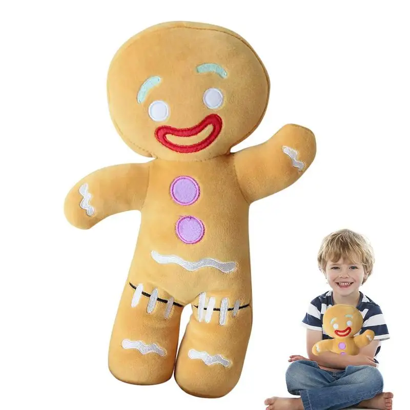 

11.8inch Gingerbread Man Plush Biscuit Toys Cute Sleeping Pillow Soft Stuffed Sofa Doll House Christmas Decoration