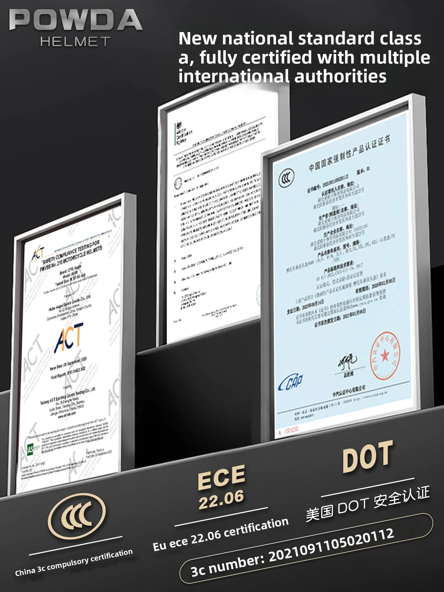 Фото Мотошлем Powda 93 с сертификацией ECE DOT, полнолицевой, с двойным визором, для бездорожья и гонок, мужской, Cascos Para Moto, Casco Perro №4