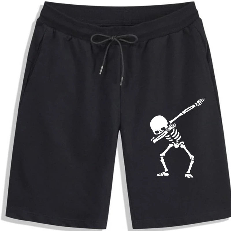 

COOLMIND DA0113A 100% cotton short sleeve dabbing print skull Shorts man casual o-neck summer mens men shorts o-neck