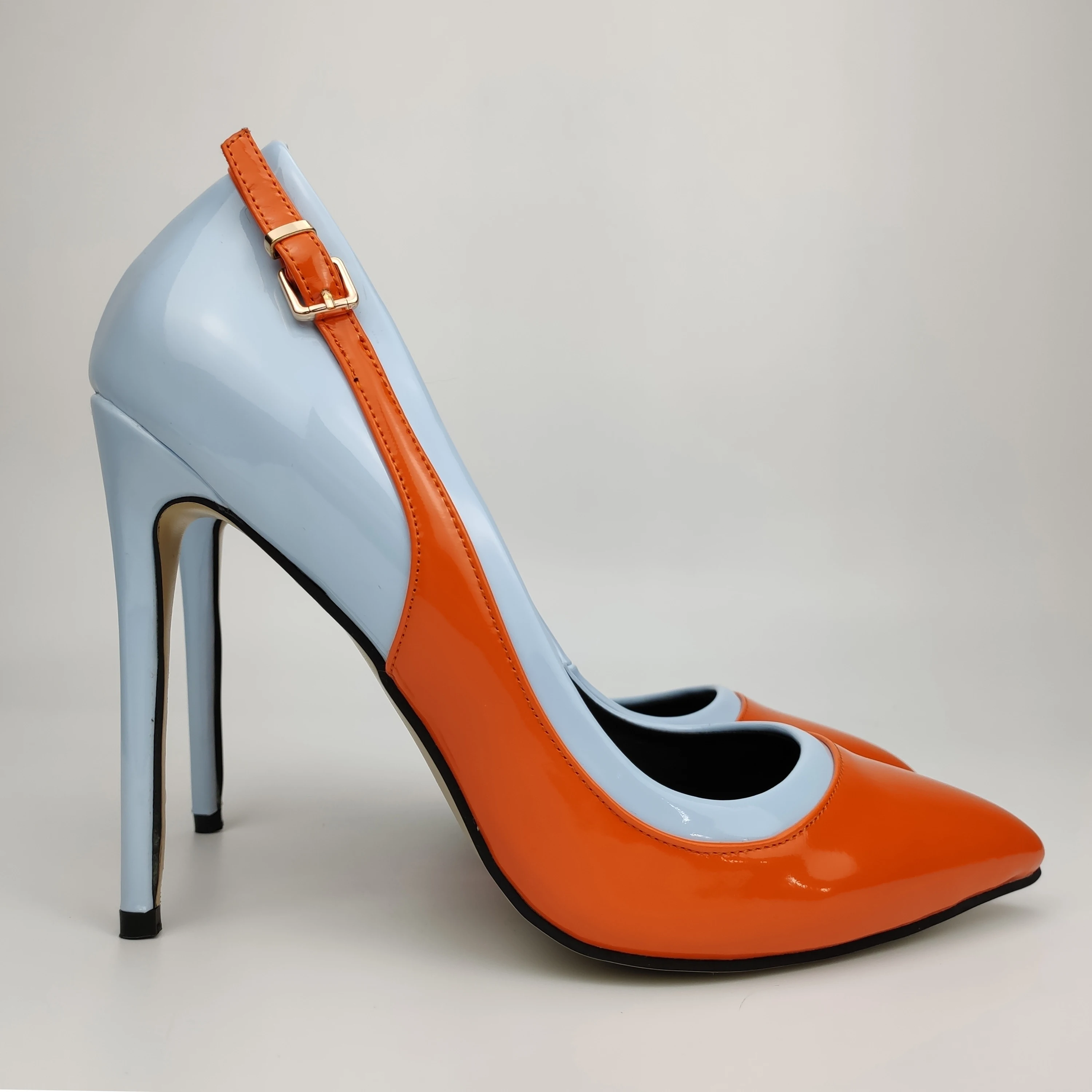 Женские блестящие туфли-лодочки ZHIMA с острым носком лоскутные сандалии на тонком