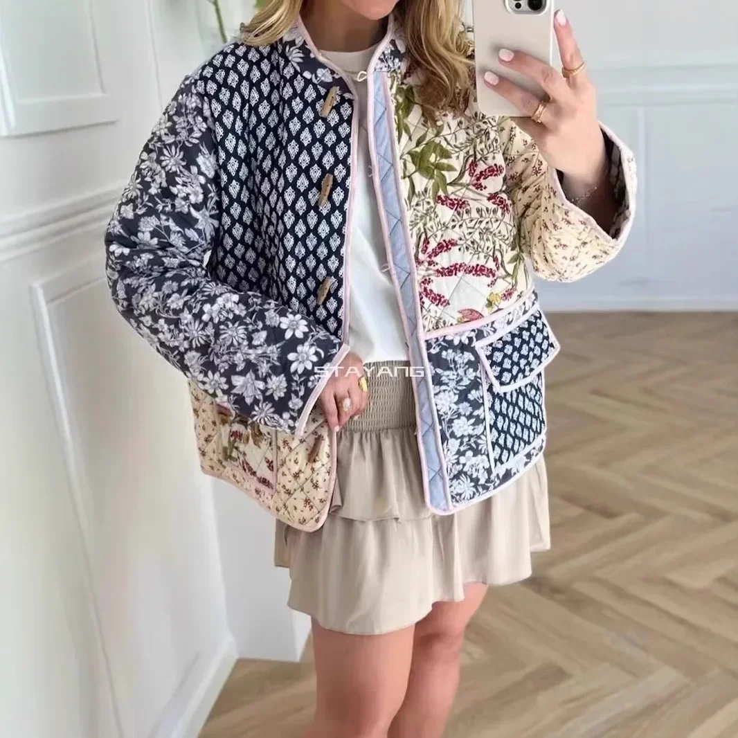 Модное осенне-зимнее хлопковое пальто куртка универсальная теплая парка с