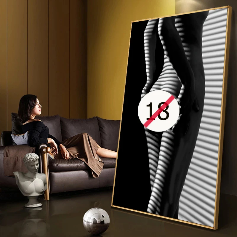 

Abstract Nude Women Canvas Painting Black White Modern Posters Prints Wall Art Pictures for Bedroom Home Art Decoration Cuadros