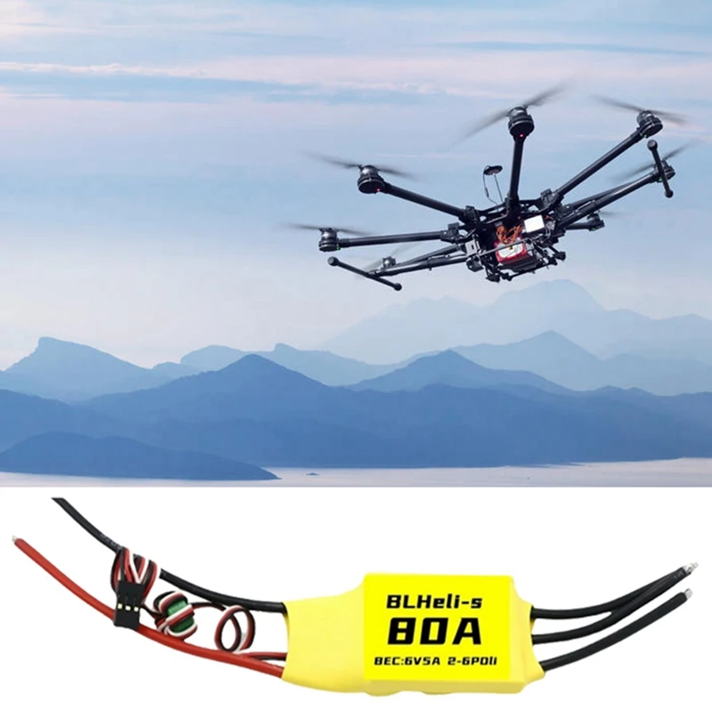 Blheli бесщеточный ESC 80A 6V 5A 2-6S для RC FPV с фиксированным крылом мультироторный дрон DIY