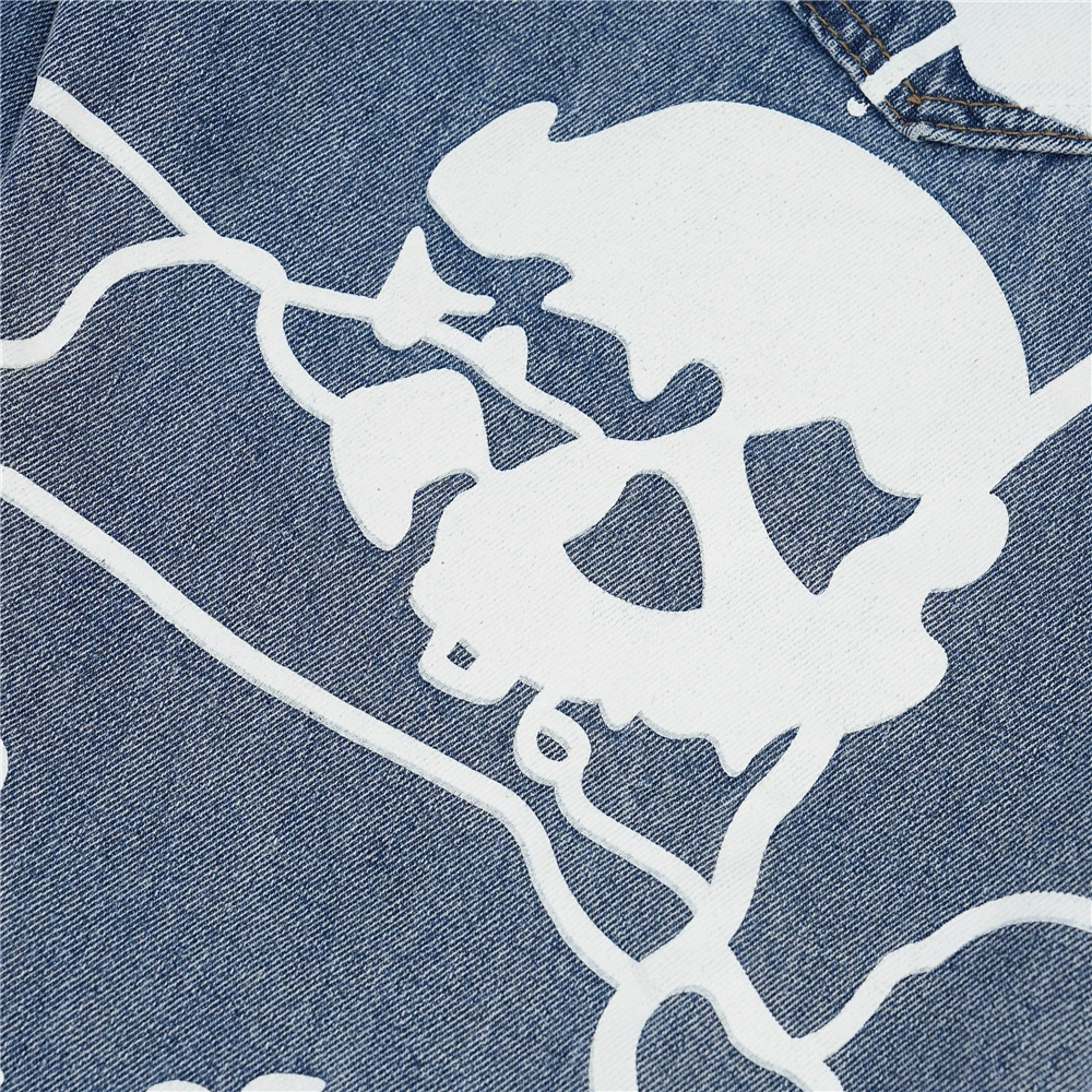 2023 Men Hip Hop Baggy Pants Jeans Streetwear skull Printing Denim Pants Harajuku Joggers Jeans Trousers Pants