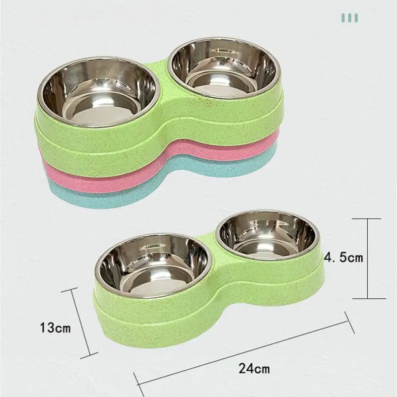 

Double Pet Pet Food Bowl Bite And Dirt Resistance Universal Pet Drink Food Straw Small Size Cat Food Puppy Feeding Supplies