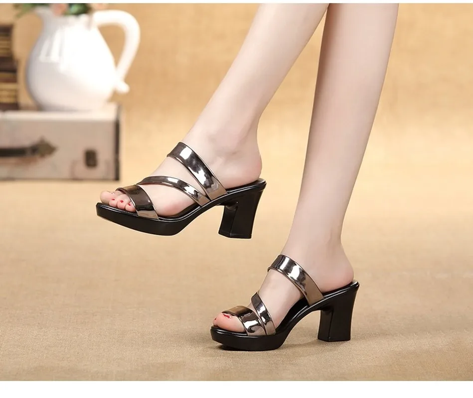 

Summer 2020 Women Sandals Slides Women's Slippers Sandals Shoes Thick High Heels Platform Shoes