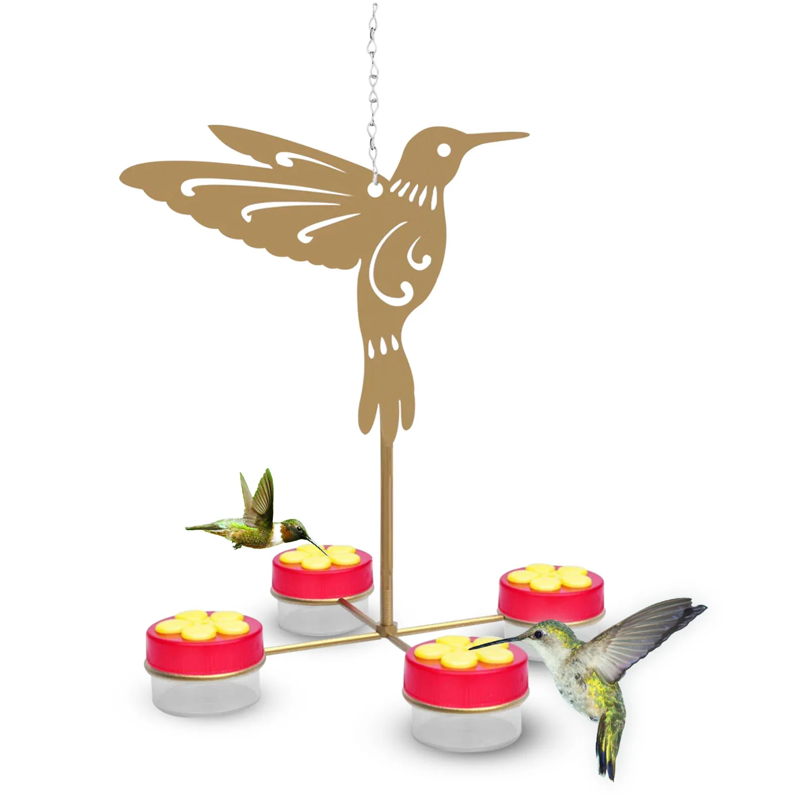 

Bird Feeder Outside Hummingbird Feeding Station Hangable Hummingbird Feeders For Outdoors Courtyard Garden Charming Floral