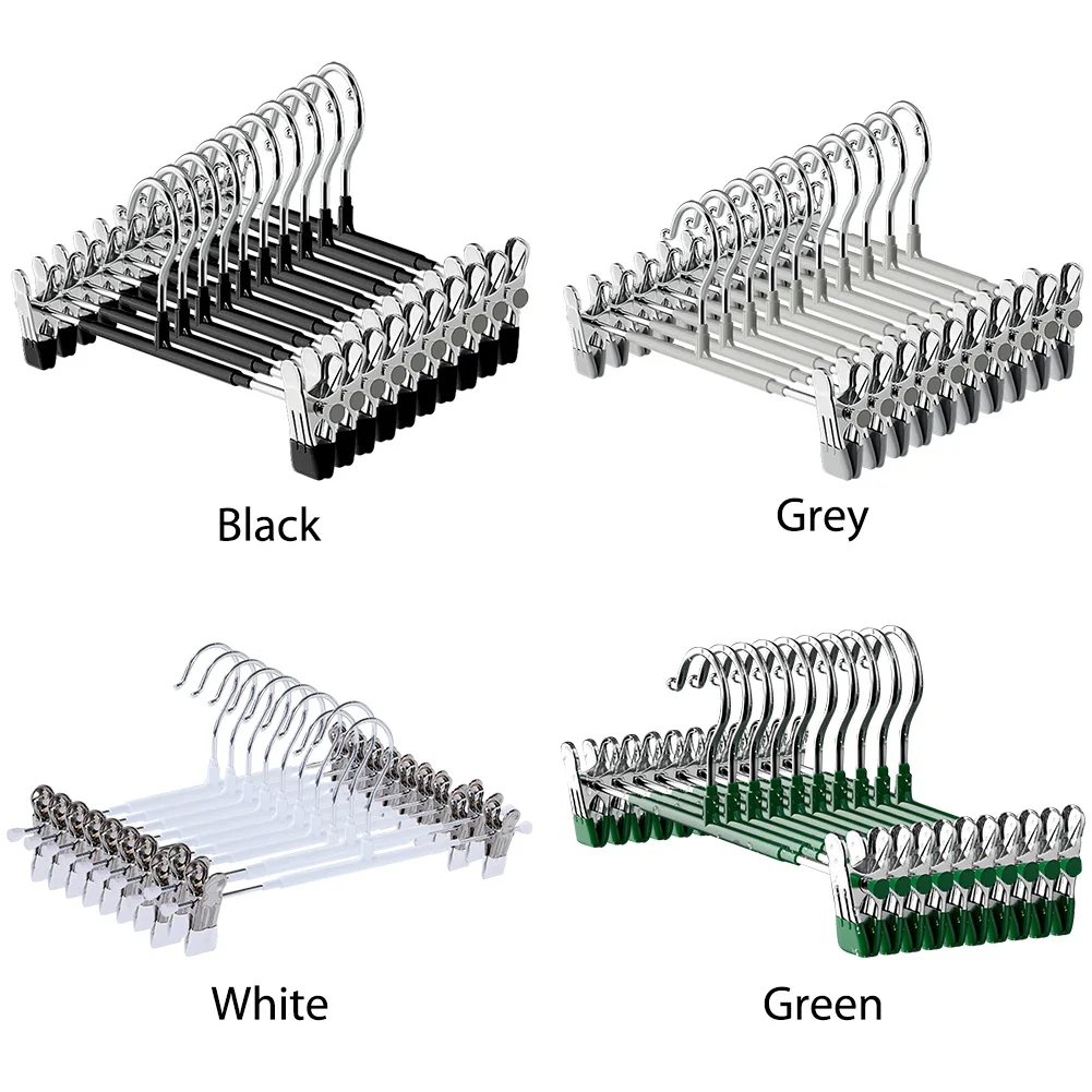 10 шт. металлическая вешалка для брюк с регулируемым зажимом