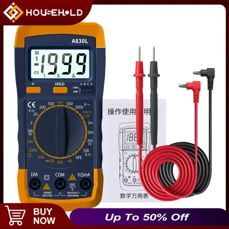 

Ac Dc Voltage Multimeter Diode Freguency Lcd Digital Current Tester A830l With Buzzer Function Ac Dc Current Meter