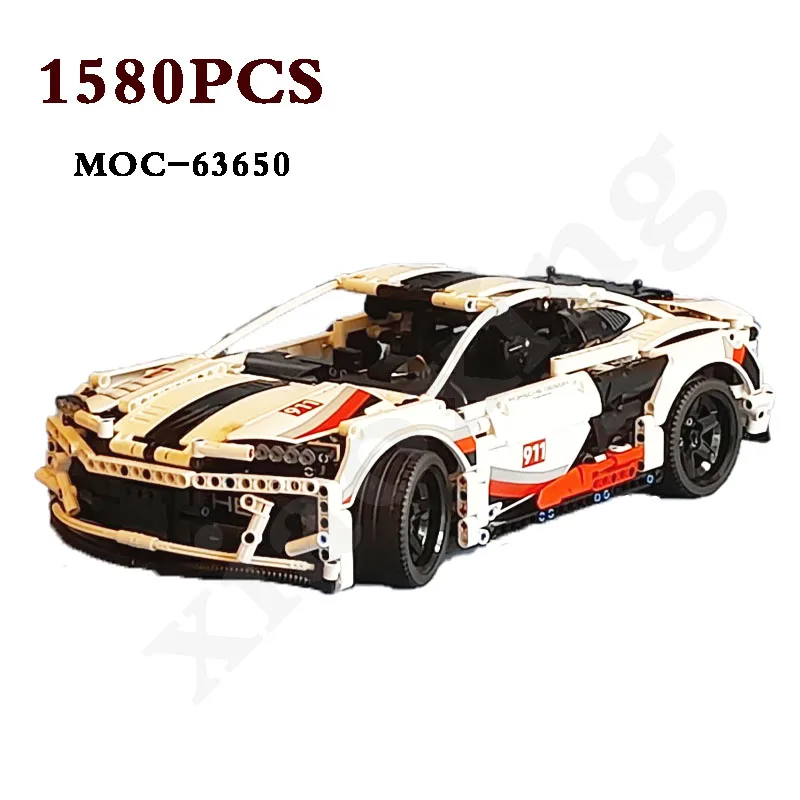

MOC-63650 Racing R8 Coupe 42096 B модель 1580 шт. строительные блоки для взрослых MOC Сборка строительные блоки DIY подарки рождественские подарки