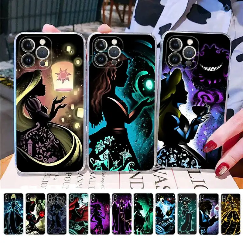 

Disney Cartoon Princess Phone Case For iPhone 14 11 12 13 Mini Pro XS Max Cover 6 7 8 Plus X XR SE 2020 Funda Shell