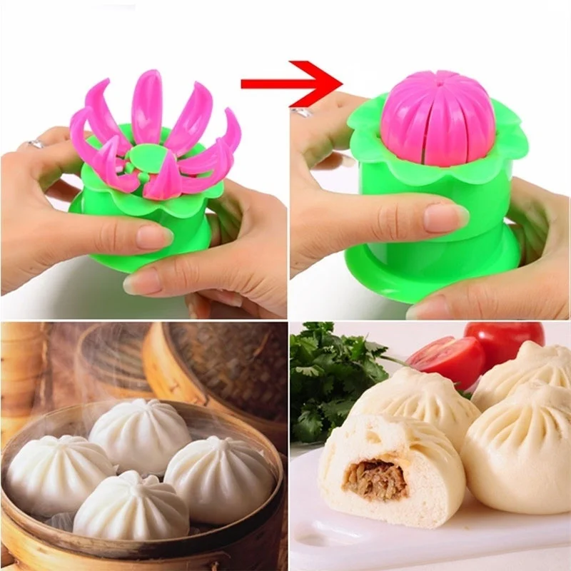 

New Pastry Pie Steam Bun Dumpling Maker Mold Mould Diy Tool Steamed Stuffed Bun Kitchen Cooking Tool RANDOM