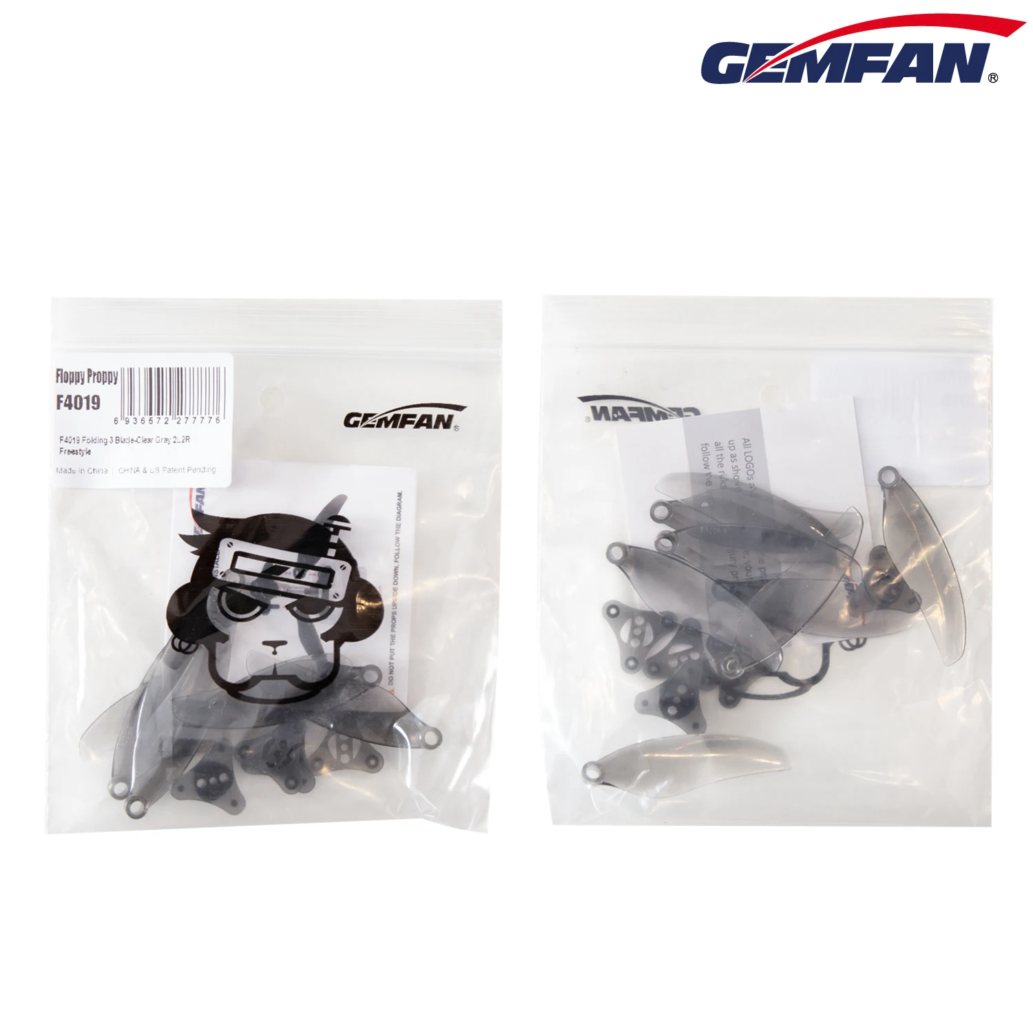 2 шт./4 пары Gemfan F4019 4-дюймовый 3-лопастной складной пропеллер 5 мм монтажное