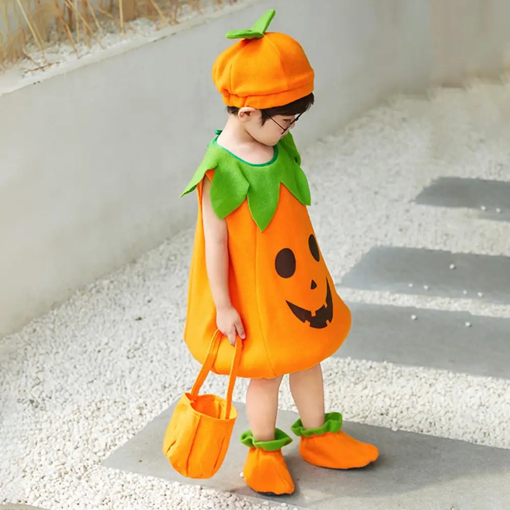 

Моющийся косплевечерние для девочек с круглым вырезом, вечеринка, тыква, реквизит, костюм для повседневной носки