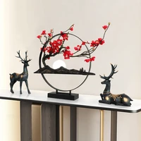 home decoration crafts modern deer statue art set nordic animal sculpture living room desk decoration holiday gift