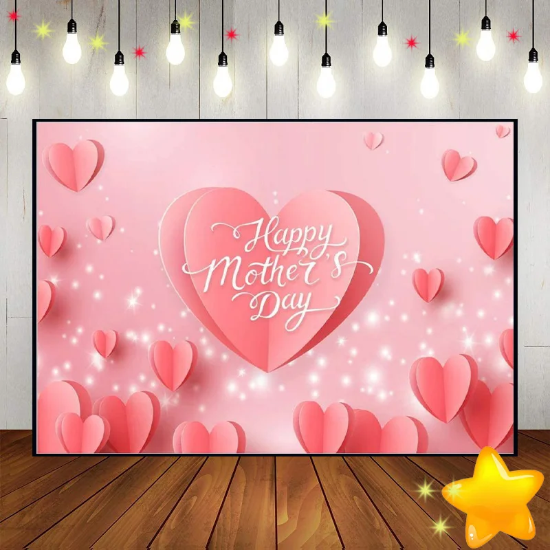 

Happy Mother's Day Background Photography I Love You Custom Birthday Backdrop Always Young Beautiful Photo Vinyl Decoration