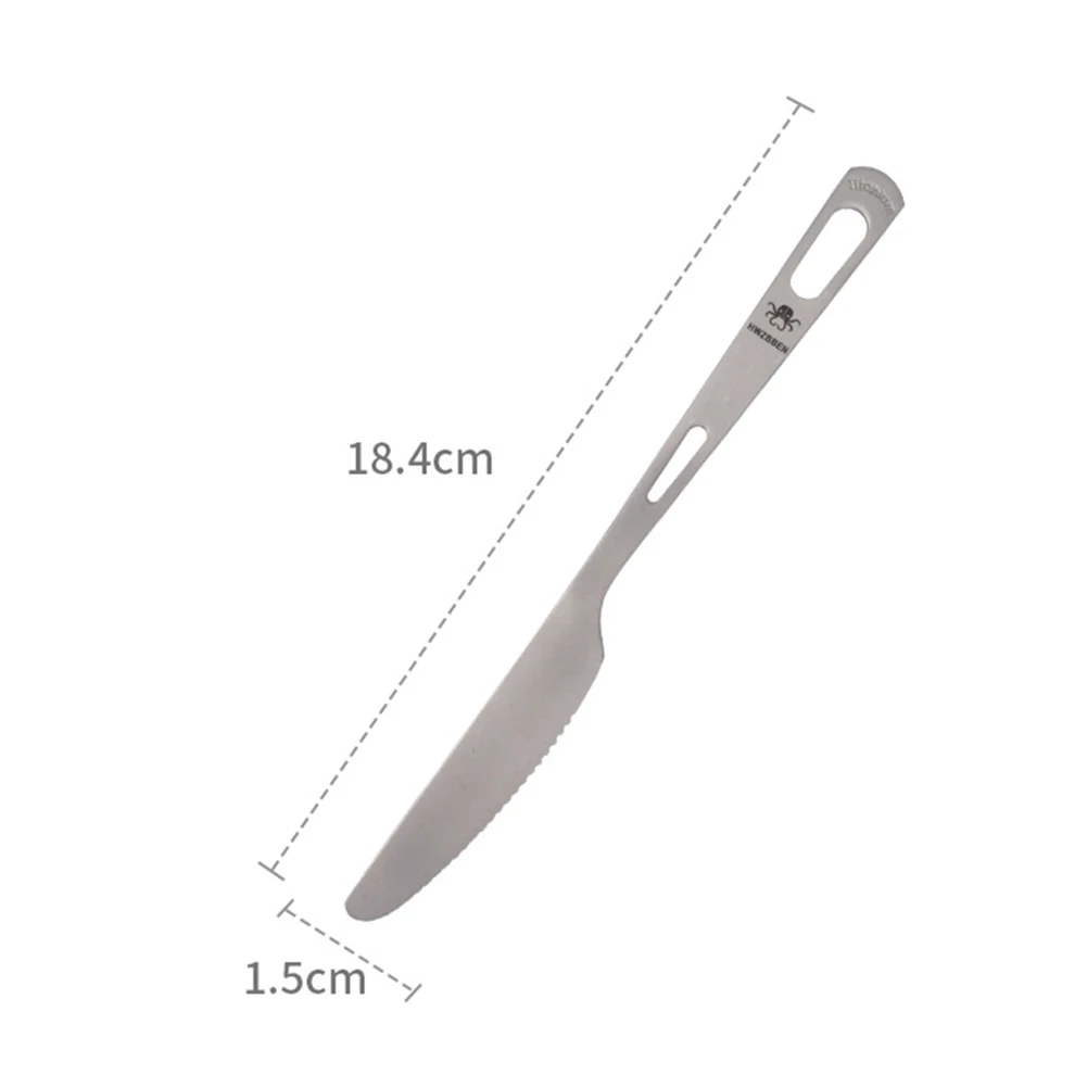 

1pcs Portable Ultralight Pure Titanium Spoon Fork Knife Outdoor Tableware For Camping Picnic Travelling Flatware Kitchen Tool