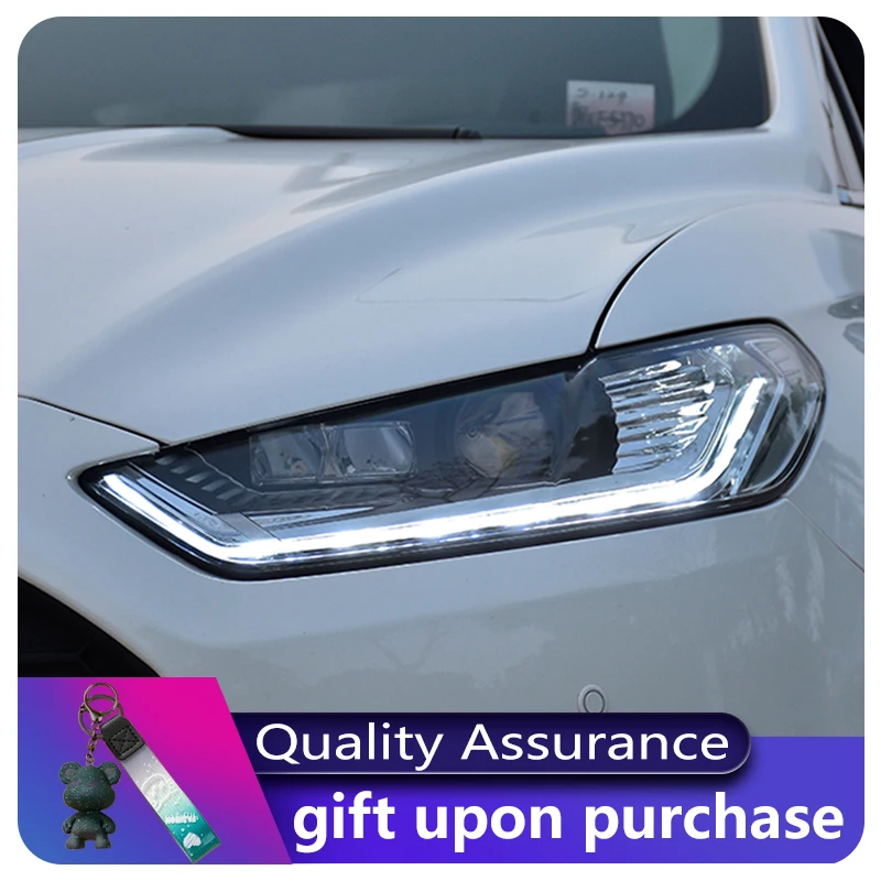 Автомобильная фара для Ford Mondeo 2013-2016 передний фонарь DRL обновленная динамическая