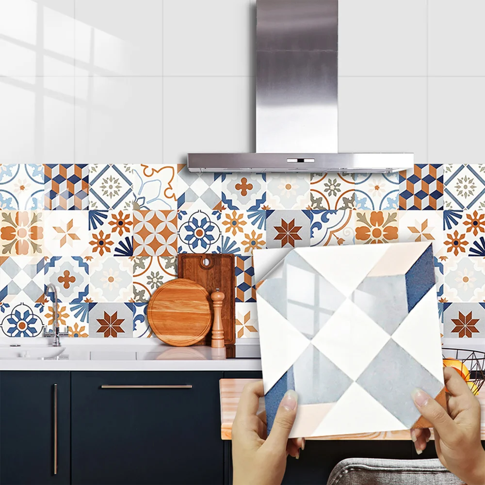 

16 шт., Прозрачные Жесткие наклейки для плитки в скандинавском стиле