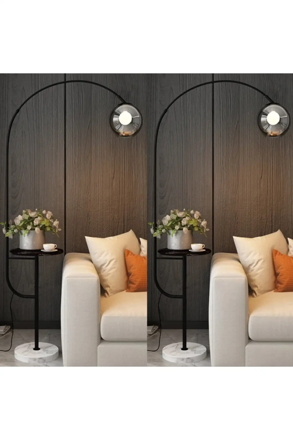 

Современный дизайн, Напольная Лампа с воротником «гусиная шея» с мраморной подставкой и мраморными ножками