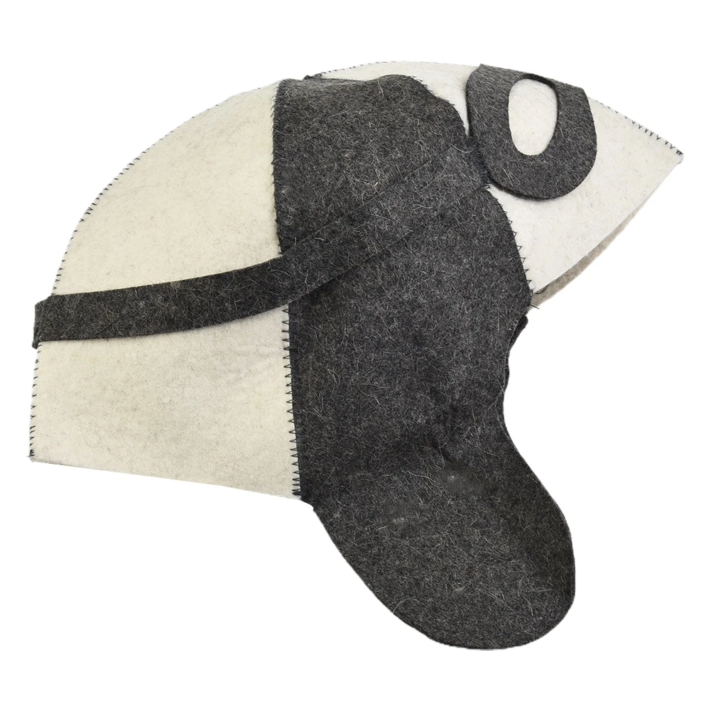 

Wool Felt Sauna Hat Anti Heat Russian Sauna Shower Cap Spa Steam Room Hat Head Protection Bath Hat Cover Bathroom Accessories