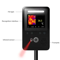 black metal temperature kiosk sensor face recognition thermometer smart box with remote control