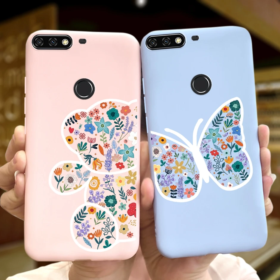 Мультяшный чехол для телефона с красивой девушкой Honor 7C 7 C Мягкая силиконовая