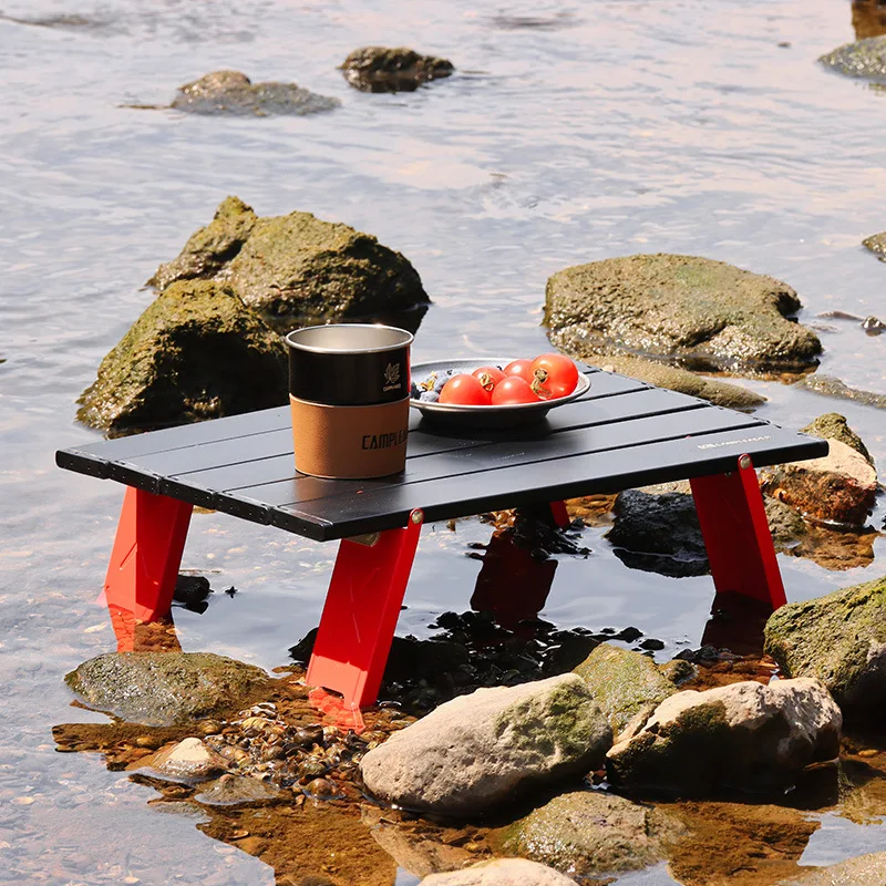 

Outdoor Mini Folding Table Ultra-light Aluminum Alloy Table Coffee Table Computer Table Tactical Camping Egg Roll Table Beach