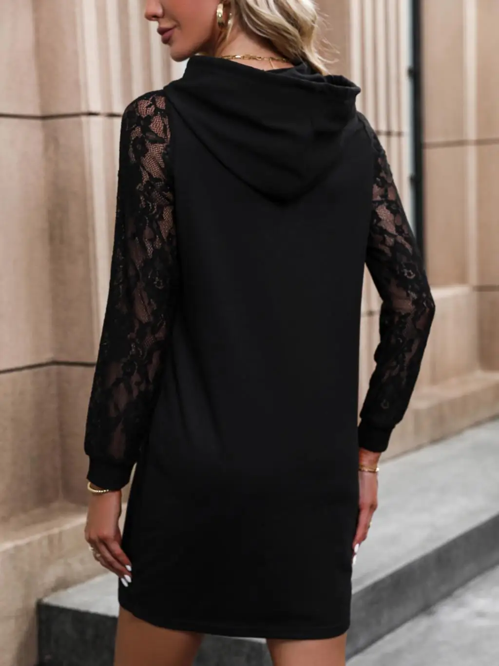 FICUSRONG женское осенне-зимнее Модное Элегантное короткое Кружевное платье с