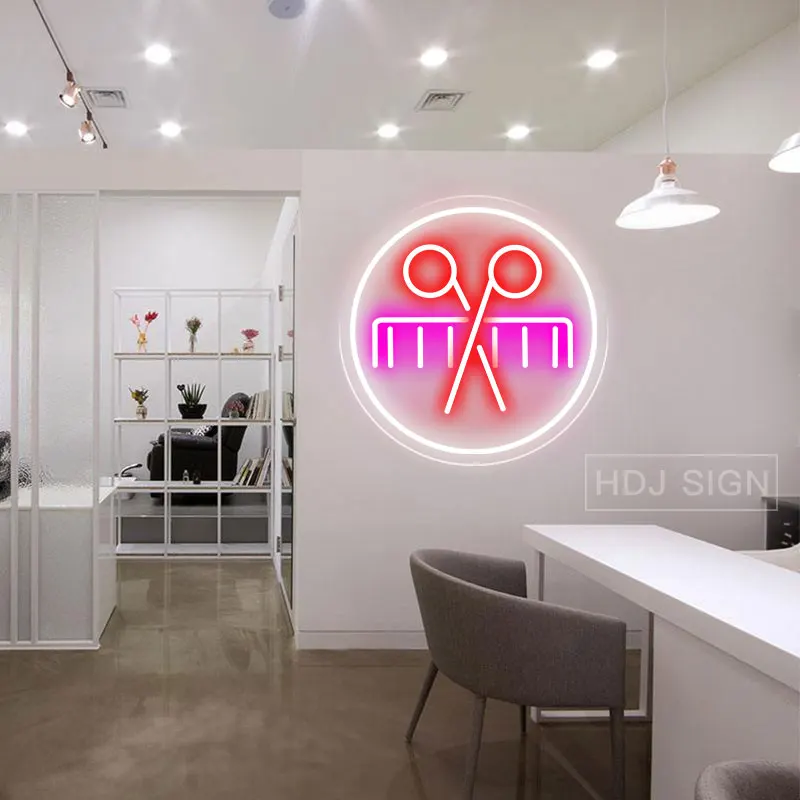 Индивидуальная неоновая вывеска для парикмахерской магазина по уходу за