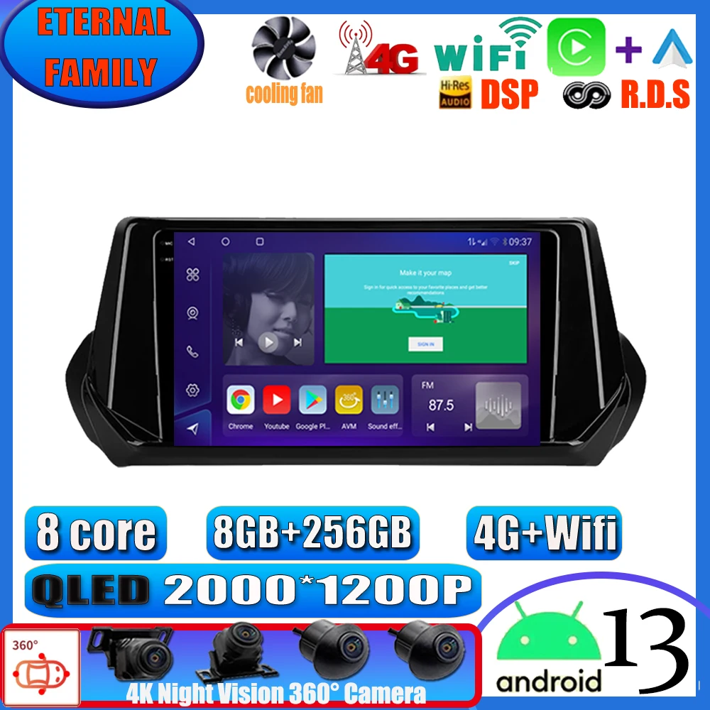 

Car Radio Android 13 For Peugeot 2008 II 2 2019 - 2021 Multimedia Video Player Navigation GPS Android No 2din 2 din DVD Carplay