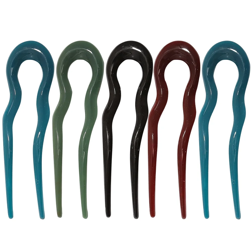 

5 Pcs Hair Pin U Shape Fork Women Accessories Girls Bun Stick Buns Simple
