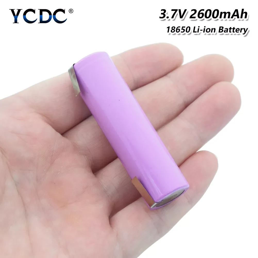 

Pcs 3.7V Long Lasting Lithium Batteries 18650 2600mAh Li-ion Flat-top Batteries With 2 Tabs For Torch Power Bank Gamepad