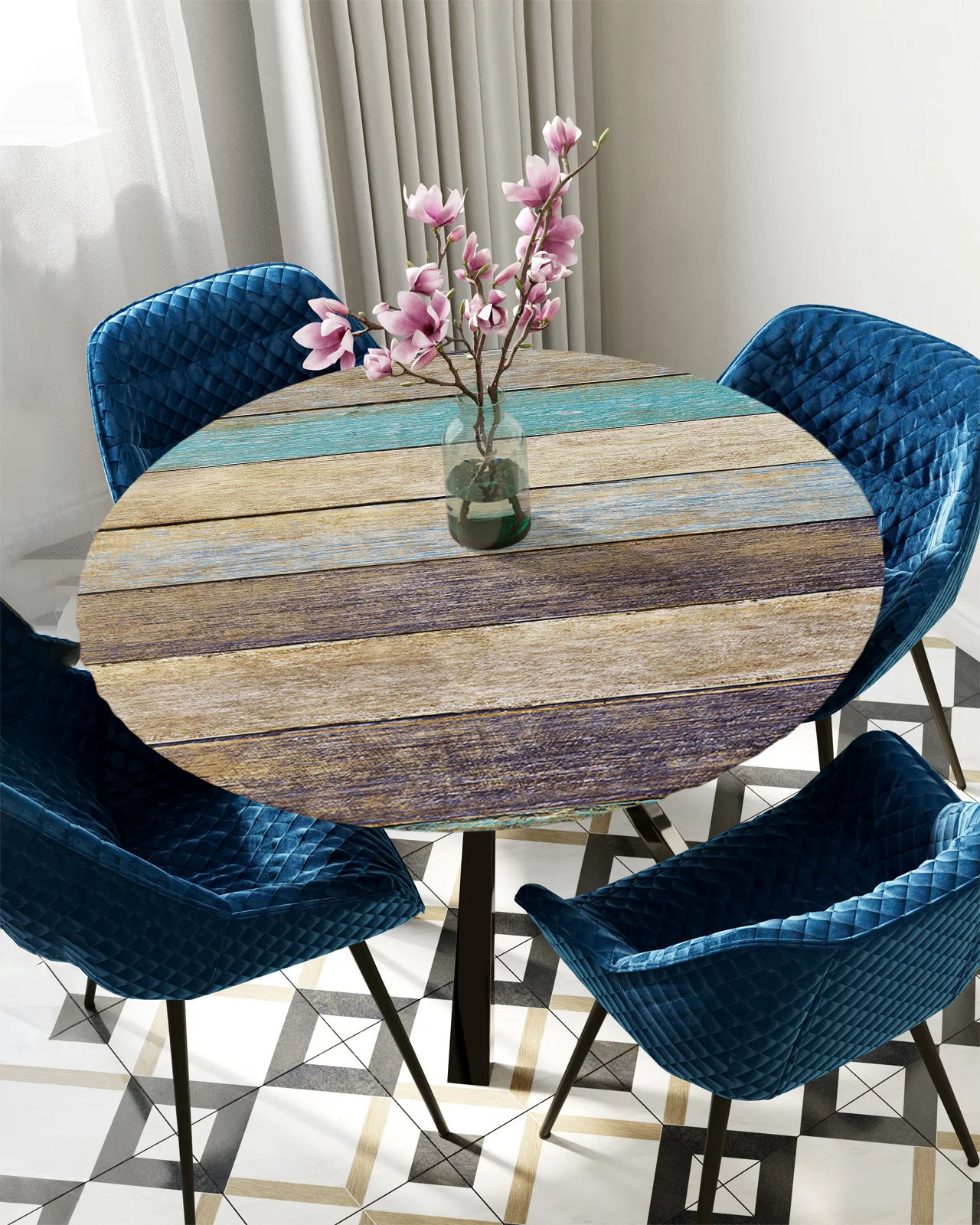 Waterproof Elastic Tablecloth For Kitchen Table Cloth Home D