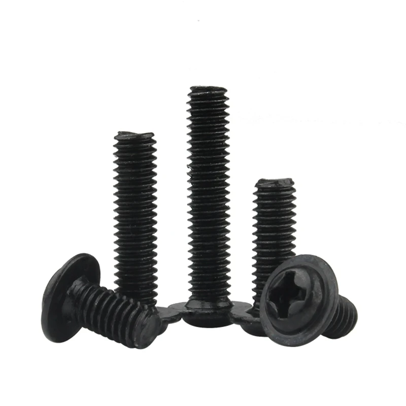 

Черные винты Phillips с шайбами из углеродистой стали M1.4~M6