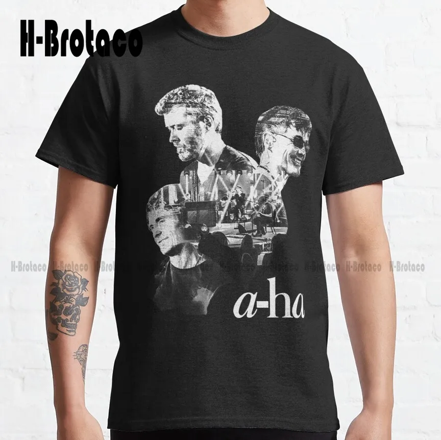 

Классическая футболка A-Ha, баскетбольные рубашки, высококачественные милые элегантные милые хлопковые футболки в стиле Харадзюку с милым м...