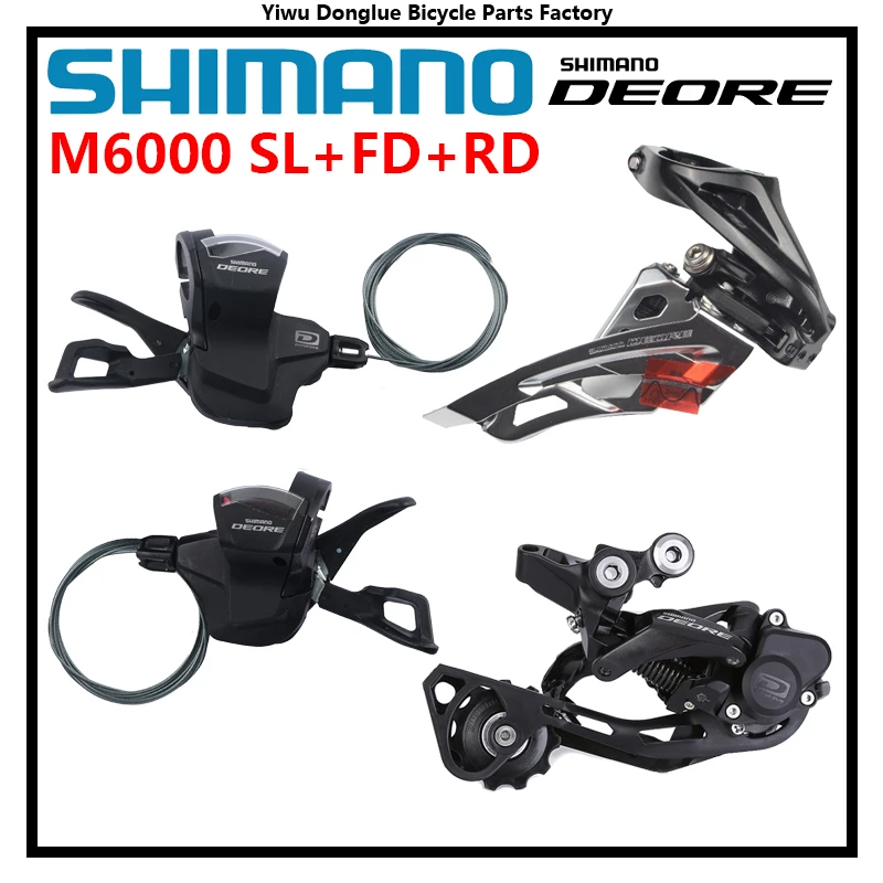 

Набор компонентов Shimano Deore M6000 10s, включая переключатели передач, задний переключатель передач и передний переключатель передач для горного велосипеда, оригинальный Shimano