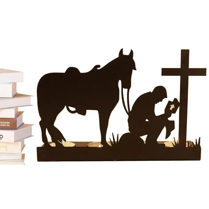 

Table Candle Holder Metal Man And Horse Shaped Table Decor Home Figurine Home Candles Rack Centerpiece For Wedding Dinning Party